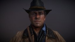 Arthur Morgan rigged (Red Dead Redemption 2) dutch, jack, red, arthur, van, west, dead, der, wild, morgan, western, marston, redemption, john, linde, lenny, game, model, rigged, rdr2