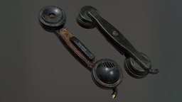 UNA-F-31 Handset ww2, soviet, phone, photogrammetry, scan, radio
