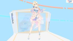 VRM/VRChat model : 艾玫 Aimer vrchat, vtuber, vroid, vrm, vtuber-commission
