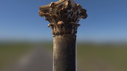 Ancient Greek Column greek, ruin, ancient, ruins, column, corinthian, agisoft, photoscan, photogrammetry, church, temple