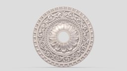 Classic Ceiling Medallion 07 kit, room, exterior, element, ceiling, architectural, ornament, molding, cornice, classic, medallion, gothic, bash, decor, corbel, details, rosette, classical, kitbash, finishes, pilaster, cartouche, acanthus, 3d, design, house, home, decoration, interior, temple