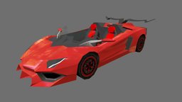 Low Poly Simple Car Aventador wheel, truck, ferrari, vehicles, bmw, cars, lamborghini, van, chevrolet, sportscar, mitsubishi, toyota, bugatti, cargo, firetruck, mercedes, racecar, pick-up, vehicle, car, race