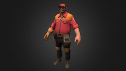 Engi Racing Set hat, vest, set, tf2, engineer, teamfortress2, microphone, dell, teufortino, racing, workshop