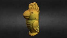 Old USSR Soviet Rubber Toy Bird Parrot Scan bird, toy, soviet, vintage, retro, parrot, old, rubber, ussr, scan, animal, highpoly