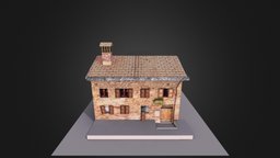 Monteriggioni ristorante la mamma mia italia, clothingshop, 3dsmax, 3dsmaxpublisher, house, shop