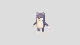 Wolf Character cute, little, dog, kid, toy, grey, mascot, doll, wild, mammal, puppy, zoo, husky, character, cartoon, animal, wolf, simple