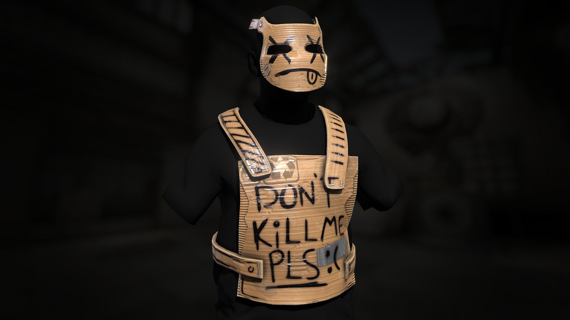 A set of metal armor in Rust, designed to make you look poorer than you actually are 3d model