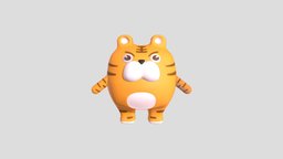 Tiger cute, tiger, cartoon, animal, 2022