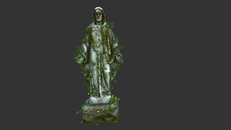 Statue 013 plant, plants, 3d-scan, rocks, vines, cemetery, escultura, statue, estatua, stones, baroque, scupt, angle, statues, fontana, realitycapture, architecture, photogrammetry, asset, stone, gameasset, free, rock, sculpture