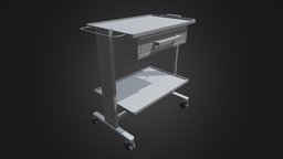 Hospital Table vray, obj, detailed, table, drawer, hospital, fbx, metal, medicine, healing, health, mentalray, 3dsmax, medical, 3dmodel, interior