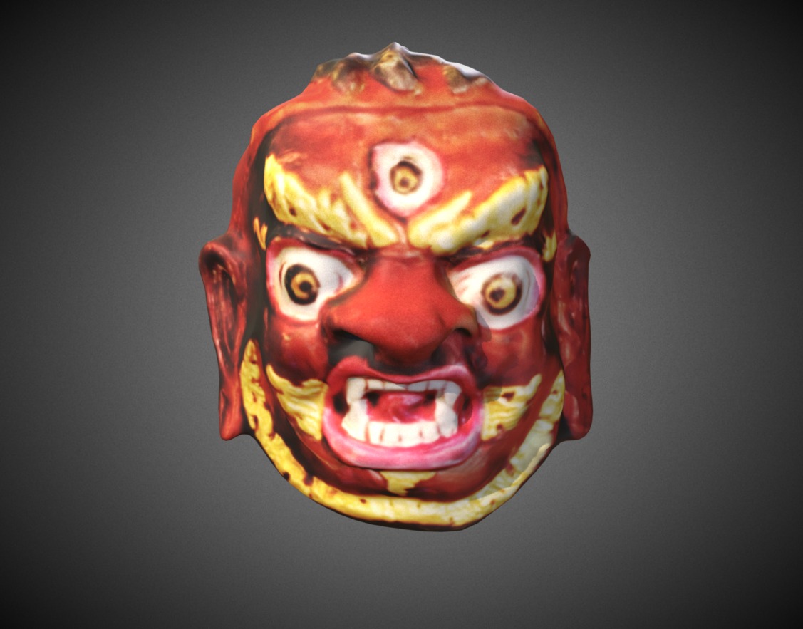 Published by 3ds Max - Mask Buthan Low Poly - Download Free 3D model by Francesco Coldesina (@topfrank2013) 3d model
