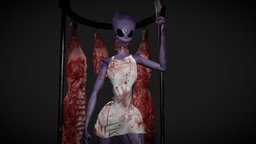 Butcher (killer?)  Alien blood, meat, killer, kill, alien, butcher, cows, knife, creature, space