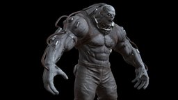 UrbanZombie6 ancient, rpg, hunter, unreal, mutant, undead, claws, logger, character, unity, game, pbr, low, poly, skull, animation, monster, rigged, zombie, ghol