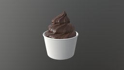 Ice cream in white paper cup for mockup food, white, ice, packaging, paper, cream, cone, mockup, icecream, package, dessert, sweets, blank, cup, container, plastic