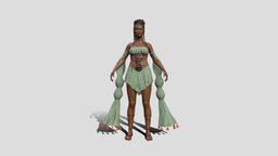 Goddess Woman A-Pose goddess, femalecharacter, dreadlocks
