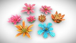 Alien Fantasy Flowers tree, plant, grass, mushroom, organic, flower, desert, growth, flowers, rose, weed, foliage, thorn, alien, bush, dry, fungi, petal, thorns, roses, psychedelic, petals, fantasy, gameready