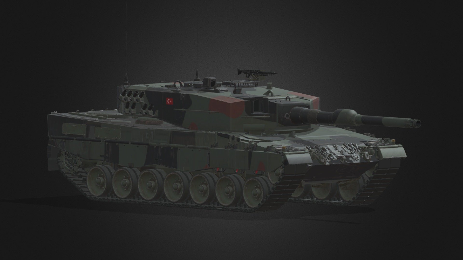 Leopard 2A4 Turkish Land Forces

Leopard 2A4 German-made 3. the generation is a main battle tank. the tank, which started to be developed in the 1970s, joined the Bundeswehr in 1979 and was replaced by Leopard (now called Leopard 1) tanks. Various variations are used by the German army. In addition, many EU countries other than the UK and France also prefer this tank. In November 2005, Turkey signed an agreement with Germany to purchase 298 Leopard 2A4 tanks. A total of 354 second-hand Leopard 2s were purchased, including 298 in the first package and 56 in the second package. 15 of them are used as spare parts.

Triangles: 348.5k - Vertices: 162.4k

Imported Sketchfab By Txyfnu Lx 3d model