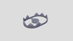 Prop260 Trap trap, bear, toon, catch, hunter, prop, killer, hunt, trigger, iron, beartrap, various, cartoon, game, model, animal, steel