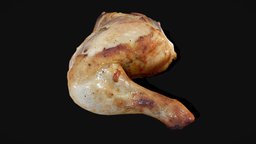 Chicken Leg food, meat, chicken, leg, gamereadyasset, photoscan, photogrammetry, game, gameready