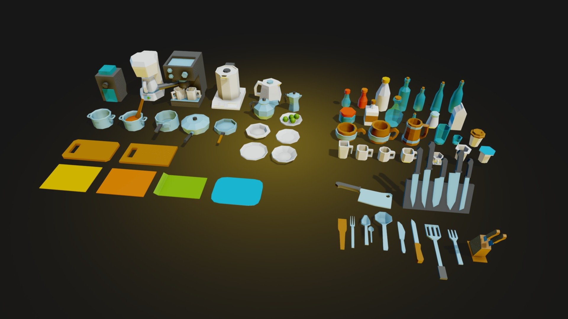 Assets Kitchen - 3D model by burunduk 3d model
