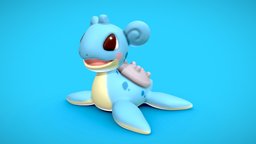 Lapras cute, baby, pokemon, b3d, print, water, printable, lapras, modeling, 3d