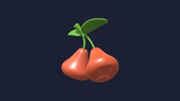 Water Apple Icon object, food, fruit, organic, apple, icon, fresh, water, sweet, health, diet, vegetable, vegetarian, healty, nutrition, healthy, 3d, jambu