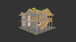 Desi Building manali, local, 3dsmaxpublisher