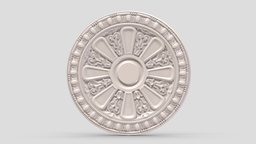 Classic Ceiling Medallion 62 kit, room, exterior, element, ceiling, architectural, ornament, molding, cornice, classic, medallion, gothic, bash, decor, corbel, details, rosette, classical, kitbash, finishes, pilaster, cartouche, acanthus, 3d, design, house, home, decoration, interior, temple