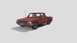 Toyota Hilux N50 2WD (Red) truck, vehicles, cars, pickup, toyota, hilux, blockbench, n50