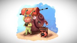 AriBe_SnailBoi snail, camping, boy, photography, books, ladybug, thorogood, richard, teatime, blendernation, boi, humber, blender, 3dmodel, richanatario, aribe, snailboi
