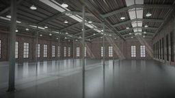 3D low poly factory 3D model object, storage, other, exterior, textures, warehouse, unreal, compound, production, obj, ready, vr, easy, hall, fbx, realistic, hangar, old, real, facility, modeling, unity, unity3d, architecture, asset, game, 3d, lowpoly, low, poly, model, design, building, factory, textured, interior, modular, industrial, environment, "enine"