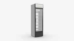 Beverage Cooler Big Single 03 drink, food, empty, cafe, shelf, cooler, single, beverage, fresh, retail, refrigerator, fridge, cold, products, freeze, 3d, pbr, shop, electric