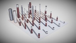 Dark Red Light-Columns (Low-Poly) Street-Light 9 lamp, streetlight, vis-all-3d, 3dhaupt, software-service-john-gmbh, street-light, low-poly, dark-red