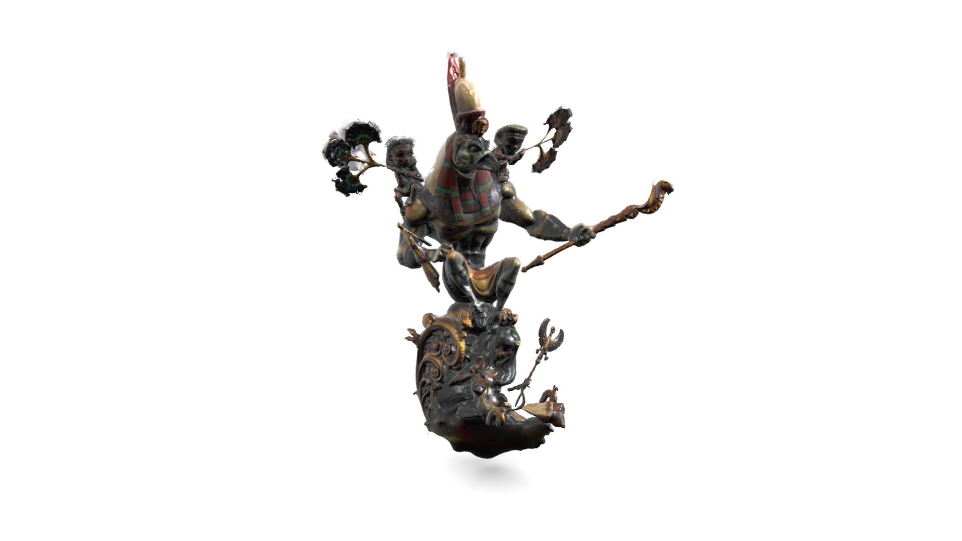 Falla photoscanned during Fallas festival in Valencia 2022.

Camera: Sony Alpha 6000 , Program: Agisoft Metashape

I do nor own the rights of this sculpture, I am just enthusiastic about photogrammetry and want to preserve cultural heritage I find beautiful.

Credits:
Falla Duque de Gaeta-Pobla de Farnals
Artista: Vicente Llácer - Pharao Fallas Sculpture - 3D model by gordonendt 3d model