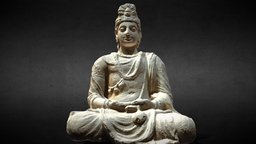 Seated Avalokitesvara pakistan, seated, stucco, gandhara, avalokitesvara