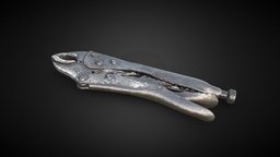 Locking Plier 3D Scan work, rust, prop, garage, rusty, electricity, chrome, jaw, tool, iron, plier, locking, freemodel, rusty-metal, photogrammetry, asset, lowpoly, model, scan, 3dscan, free, download, industrial