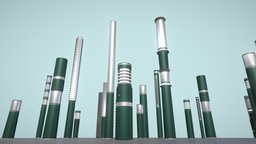 Street Light (9) Light Columns Moss Green tower, future, exterior, lamps, columns, streetlight, reflector, 3dhaupt, city-furniture, lighting, futuristic, sci-fi-lamp, streetlighting, lightingtowers, stadtmoebel