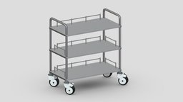 Medical Cart 04 PBR Realistic scene, room, device, instruments, set, element, unreal, laboratory, generic, pack, equipment, collection, ready, vr, ar, hospital, realistic, science, machine, engine, medicine, pill, unity, asset, game, 3d, pbr, low, poly, medical, interior