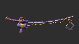 Fishing Sword prop, props, artstation, lowpolymodel, stylizedmodel, artstationchallenge, blender, gameasset, sword, stylized, blade, gameready