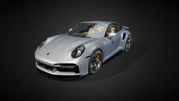 Porsche Carrera 911 Turbo S 992 porsche, 911, ready, supercar, sportscar, turbo, game, low, poly, car