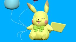 Pikachu pokemon, pikachu, party, balloons, blender, anime
