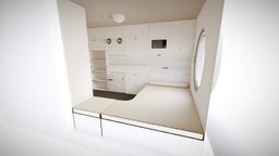 Nakagin Tower japan, tokyo, lightmap, design, interior, modular, modo