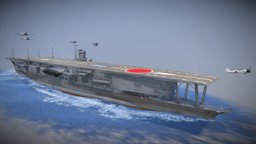 Akagi japan, ww2, fighter, bomber, army, carrier, warship, pacific, aircraft, warplane, aircraft-carrier, worldwar2, ijn, aircraftcarrier, pbrtexture, warplanes, pbr-texturing, torpedo-bomber, blender, pbr, blender3d, plane, ship, war, navy, japanese