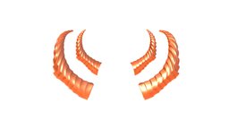Horn 11 devil, 3d-print, horn, author, cosplay, 3dprint, hardsurface, animal, highpoly