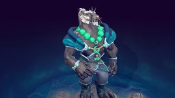 Stylized Creation | Water Tiger dae, sculpt, tiger, retopology, howest, stylizedcharacter, daesdc2022, daesdc2022character