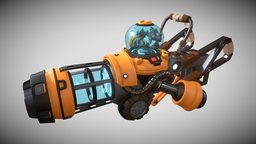 Fish Gun. Pew-pew! fish, minigun, piranha, mod, railgun, water, cannon, modification, plasmagun, heavygun, weapon, military, hardsurface, gun