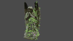 Statue 004 plant, plants, 3d-scan, rocks, vines, cemetery, escultura, statue, estatua, stones, baroque, scupt, scupture, angle, statues, fontana, realitycapture, architecture, photogrammetry, asset, stone, gameasset, free, rock