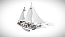 Yacht yacht, vr, ar, water, asset, pbr, lowpoly, ship, sea, gameready
