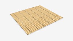 Sushi bamboo mat food, japan, pattern, asian, natural, brown, table, bamboo, chinese, kitchen, traditional, sushi, mat, 3d, texture, pbr, wood, japanese