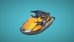 Jetski vr, jetski, low-poly, blender, jet-ski